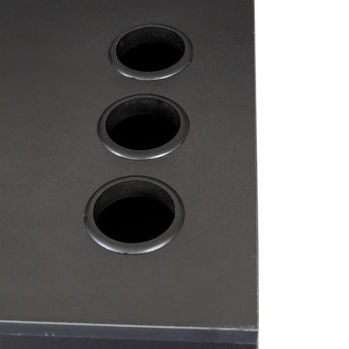 Black Wood Mirrored Two Drawer Vanity Table - 40-inch