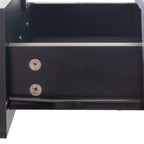 Black Wood Mirrored Two Drawer Vanity Table - 40-inch