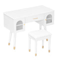White Wood Vanity Table - 40-inch