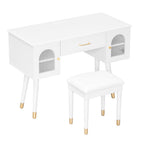 White Wood Vanity Table - 40-inch