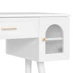 White Wood Vanity Table - 40-inch