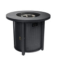 50000 Btu 30 Black Steel Propane Round Fire Pit