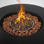 50000 Btu 30 Black Steel Propane Round Fire Pit