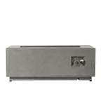 50000 Btu 42 Gray Steel Propane Rectangular Fire Pit with Cover