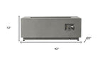 50000 Btu 42 Gray Steel Propane Rectangular Fire Pit with Cover