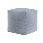 Blue Boucle Pouf Ottoman - 18-inch