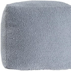 Blue Boucle Pouf Ottoman - 18-inch