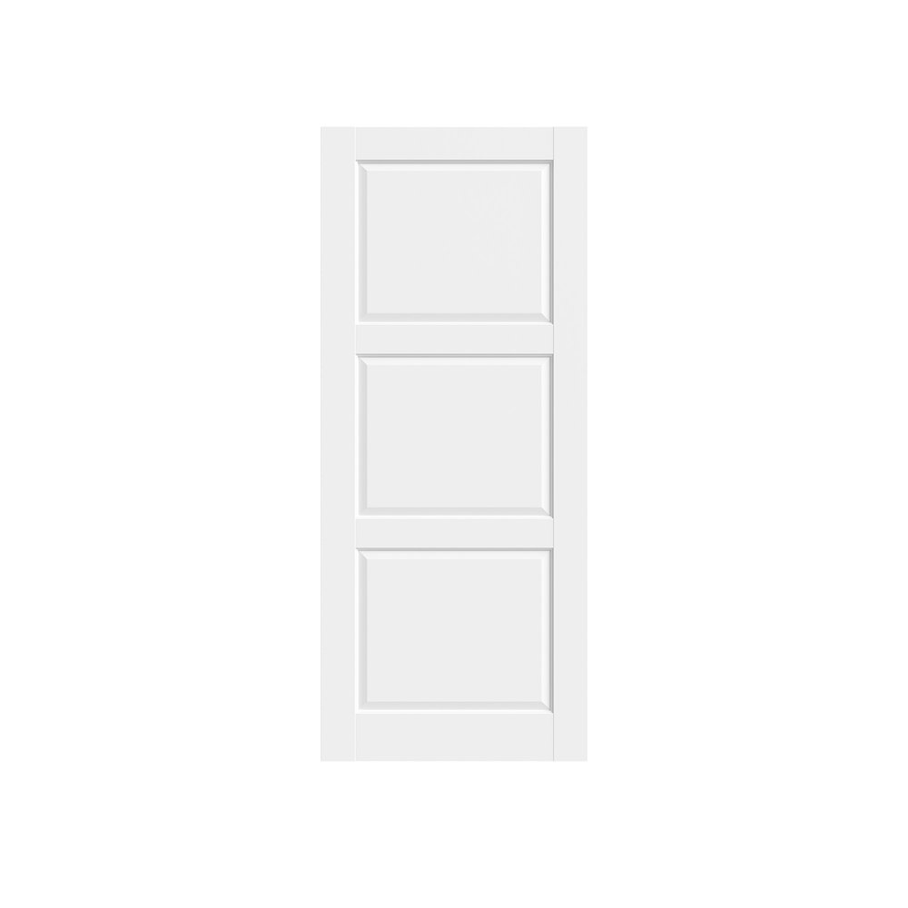 White Wood Slab Door - 80-inch