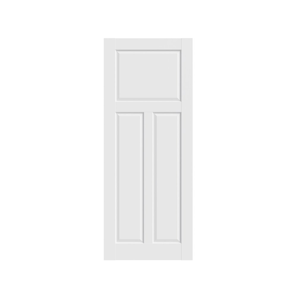 White Wood Slab Door - 80-inch