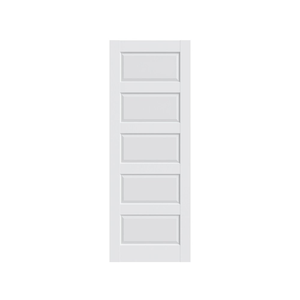 White Wood Slab Door - 80-inch