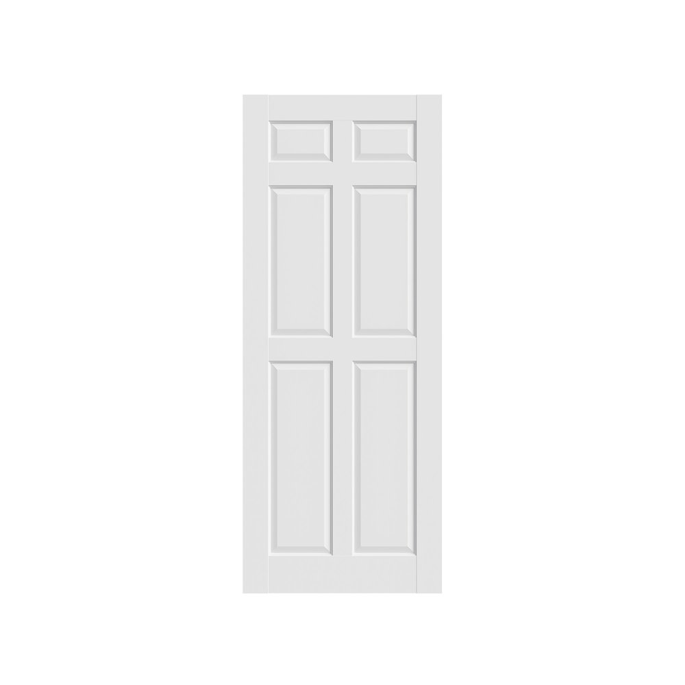 White Wood Slab Door - 80-inch