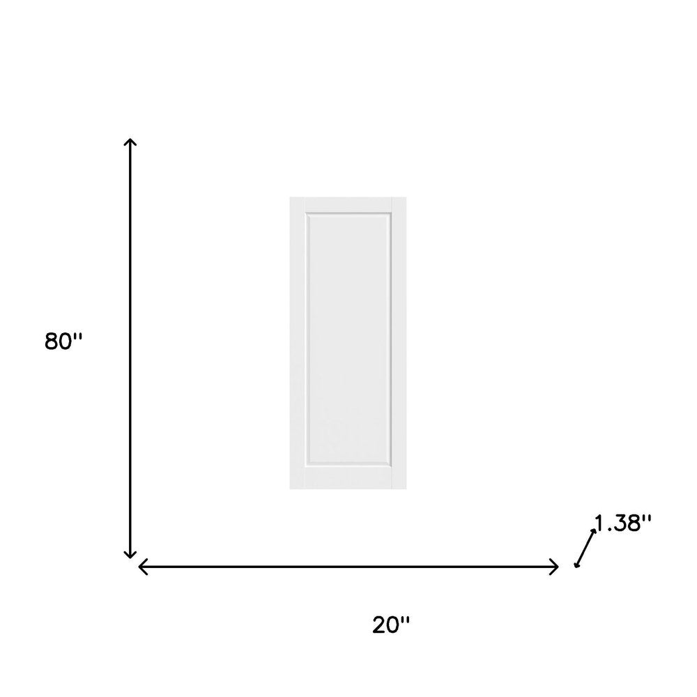 White Wood Slab Door - 80-inch