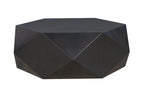 Black Wood Hexagon Block Coffee Table - 50-inch