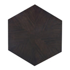 Black Wood Hexagon Block Coffee Table - 50-inch