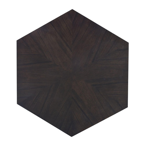 Black Wood Hexagon Block Coffee Table - 50-inch