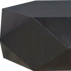 Black Wood Hexagon Block Coffee Table - 50-inch