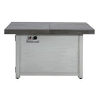50000 Btu 45 Gray Aluminum Propane Rectangular Fire Pit with Cover