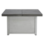 50000 Btu 45 Gray Aluminum Propane Rectangular Fire Pit with Cover