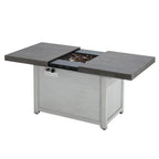 50000 Btu 45 Gray Aluminum Propane Rectangular Fire Pit with Cover