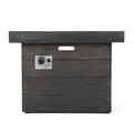 40000 Btu 32 Gray Steel Propane Rectangular Fire Pit with Cover