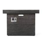40000 Btu 32 Gray Steel Propane Rectangular Fire Pit with Cover