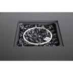 50000 Btu 30 Black Steel Propane Square Fire Pit with Cover
