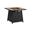 40000 Btu 28 Brown Iron Propane Square Fire Pit with Cover