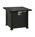 50000 Btu 30 Black Steel Propane Square Fire Pit with Cover