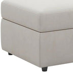 Black Velvet Storage Ottoman - 30-inch