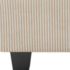 Teal Blue and Black Solid Wood and Microfiber Storage Ottoman - 26-inch