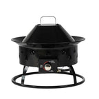 50000 Btu 19 Black Steel Propane Portable Tabletop Round Fire Pit