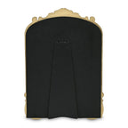 Gold Solid Wood Scalloped Framed Makeup Shaving Tabletop Mirror - 12-inch