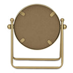 Gold Metal Round Tilting Framed Makeup Shaving Tabletop Mirror - 10-inch