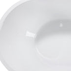 White Acrylic Oval Bath Tub - 59-inch