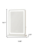 Lighted Freestanding Frameless Makeup Shaving Tabletop Mirror with USB - 18-inch