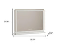 Clear Lighted Freestanding Frameless Makeup Shaving Tabletop Mirror - 23-inch