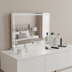 Clear Lighted Freestanding Frameless Makeup Shaving Tabletop Mirror - 23-inch