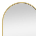 Gold Metal Arch Wall Mounted Leaning or Freestanding Framed Full Length Mirror