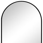 Black Metal Arch Framed Accent Mirror - 30-inch