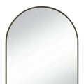 Black Metal Arch Framed Accent Mirror - 35-inch