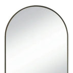 Black Metal Arch Framed Accent Mirror - 35-inch