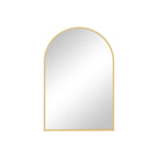 Gold Metal Arch Framed Accent Mirror - 35-inch