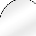 Black Metal Arch Framed Accent Mirror - 38-inch