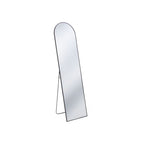 Black Metal Arch Wall Mounted Leaning or Freestanding Framed Full Length Mirror