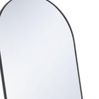 Black Metal Arch Wall Mounted Leaning or Freestanding Framed Full Length Mirror