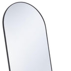 Black Metal Arch Wall Mounted Leaning or Freestanding Framed Full Length Mirror