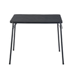 Black Wood and Metal Folding Square Card Table - 34-inch