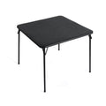 Black Wood and Metal Folding Square Card Table - 34-inch