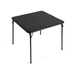 Black Wood and Metal Folding Square Card Table - 34-inch