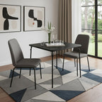 Black Wood and Metal Folding Square Card Table - 34-inch